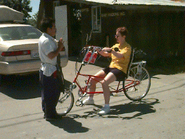 Kathy received final instructions for recumbent